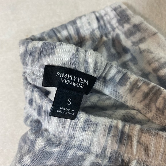 Simply Vera VeraWang Pajamas Pant Set Pjs Small Gray  & White Woman’s Pa… - Picture 4 of 16